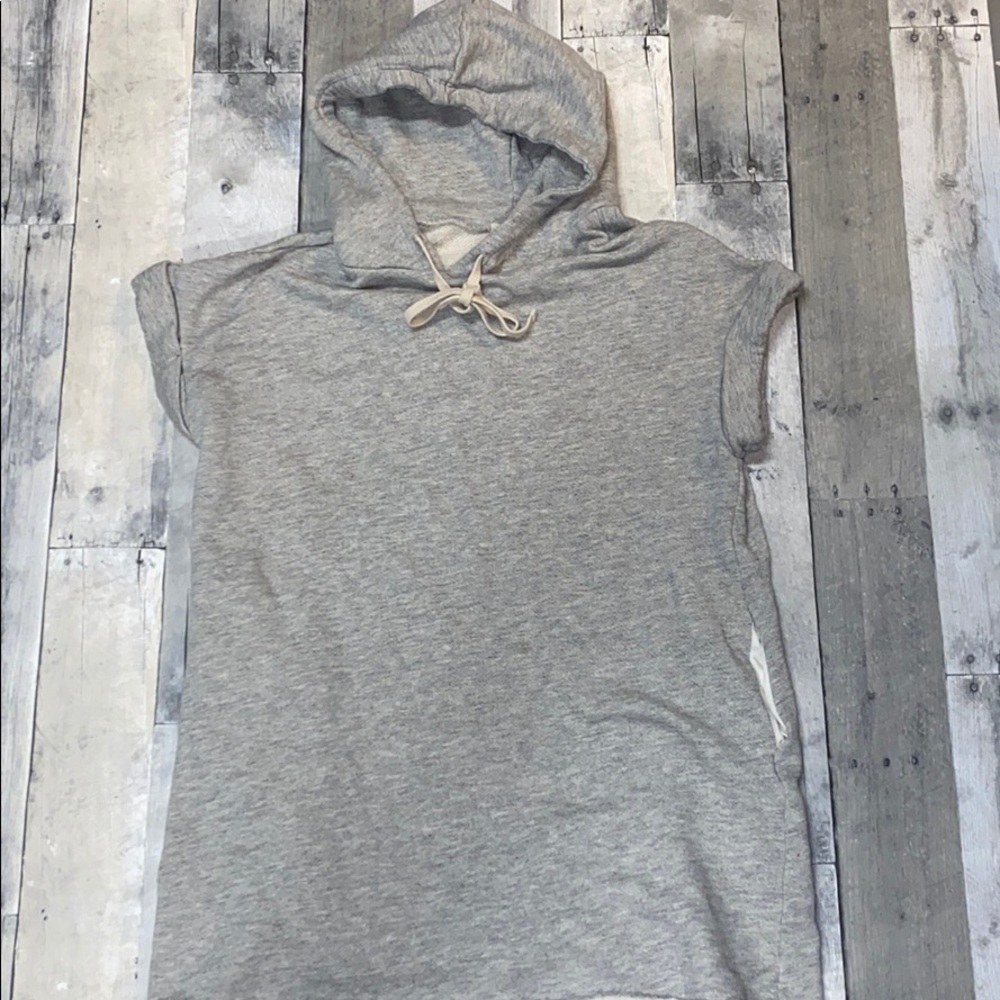 Grey athletic sweatshirt tunic
